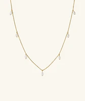 Tiny Pearl Station Necklace