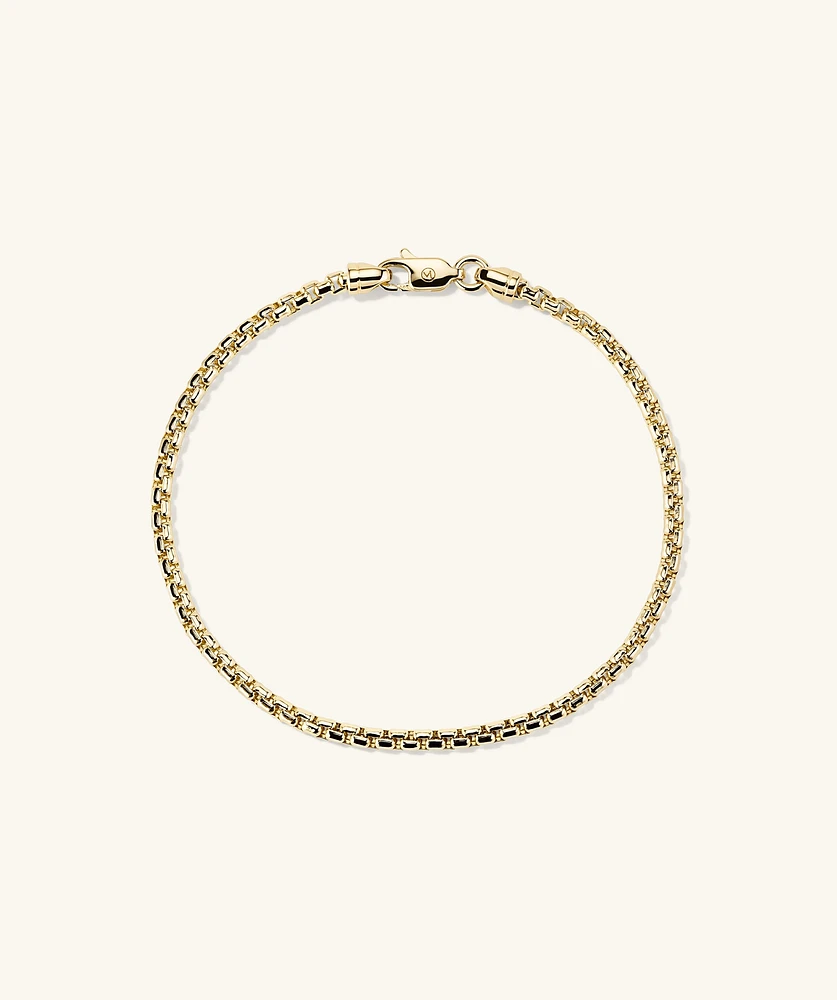 Round Box Chain Bracelet