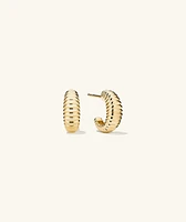 DÃ´me Texture Small Hoops