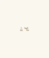 Mini Pear Diamond Studs