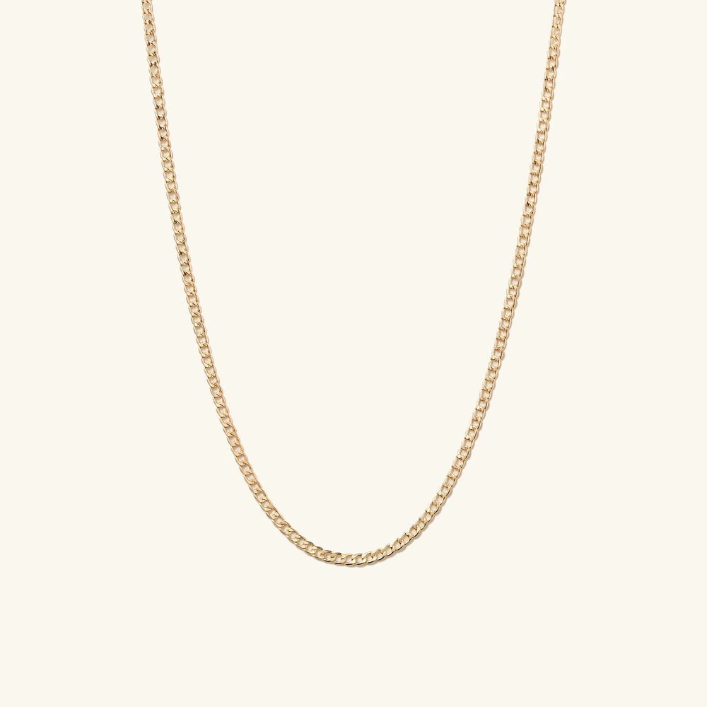 Flat Curb Chain Necklace