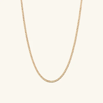 Flat Curb Chain Necklace