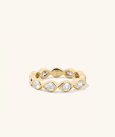 Lab Grown Diamond Pear Cut Bezel Eternity Band