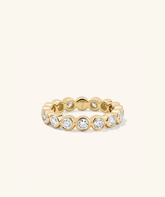 Lab Grown Diamond Round Cut Bezel Eternity Band