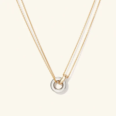 Linked Two-Tone Necklace