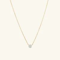 PavÃ© Diamond Round Necklace