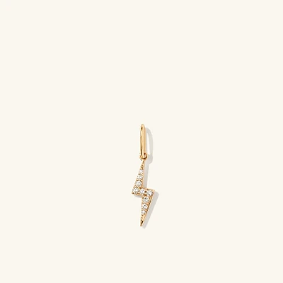 PavÃ© Diamond Lightning Bolt Charm