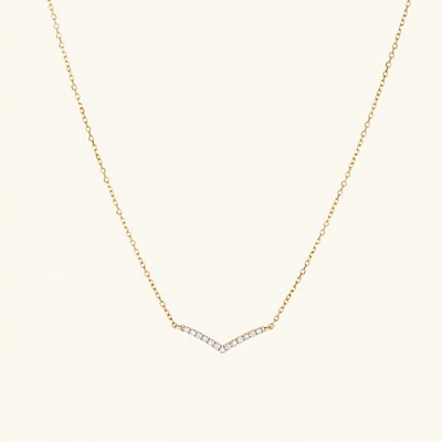 PavÃ© Diamond Wishbone Necklace