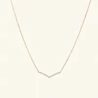 PavÃ© Diamond Wishbone Necklace