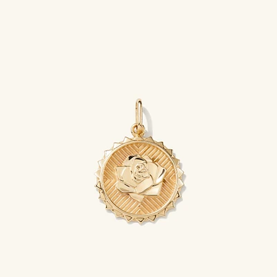 Strength: Rose Coin Charm Pendant