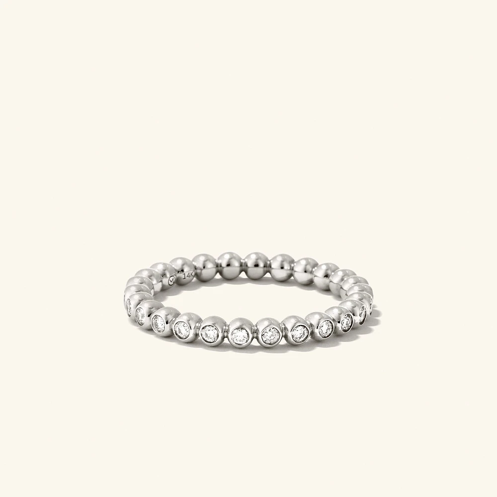 Bold Beaded Diamond Eternity Ring