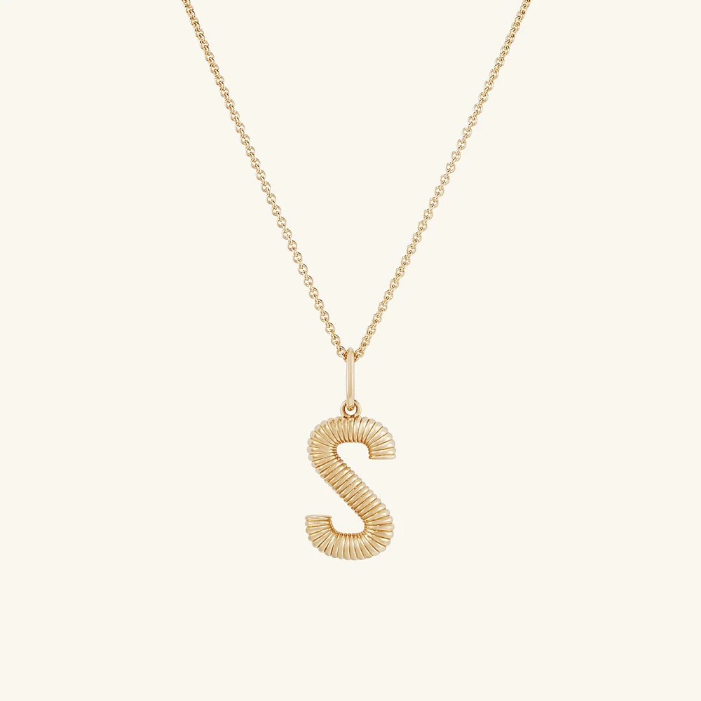 Bold Letter Pendant Necklace