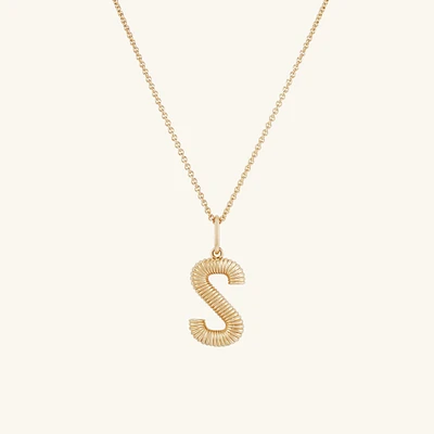 Bold Letter Pendant Necklace