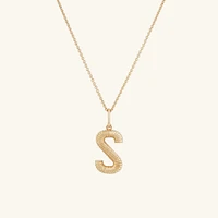 Bold Letter Pendant Necklace