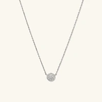 Large PavÃ© Diamond Round Necklace