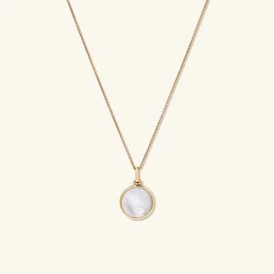 Pearl Round Locket Necklace