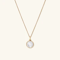 Pearl Round Locket Necklace