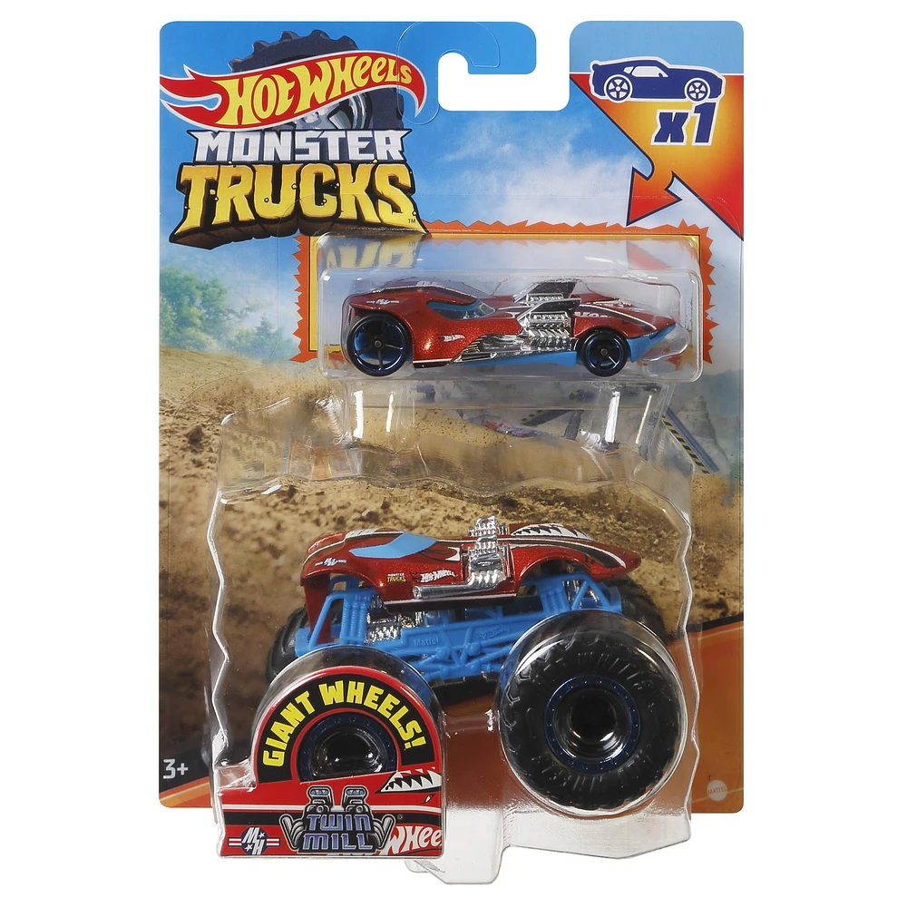 Hot Wheels Monster Truck 1:64 Diecast Truck & Car - Assorted Models