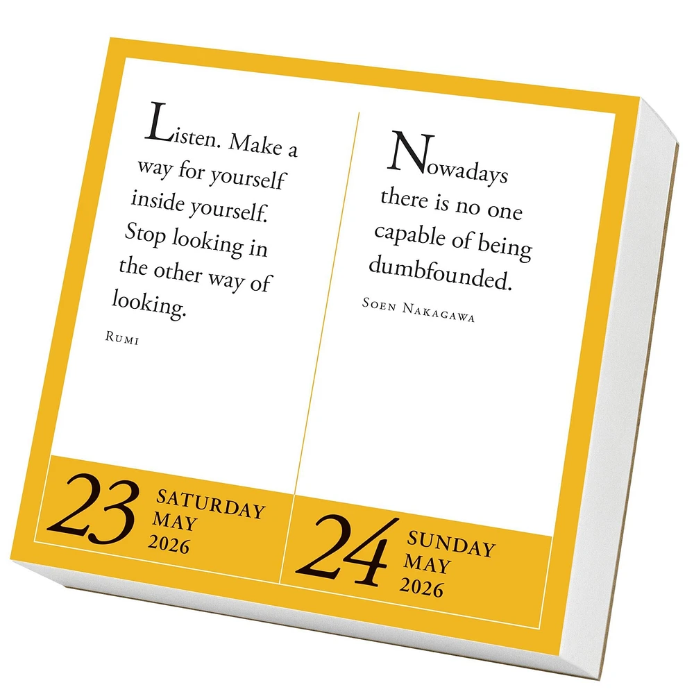 Zen Year Of 2026 Box Calendar