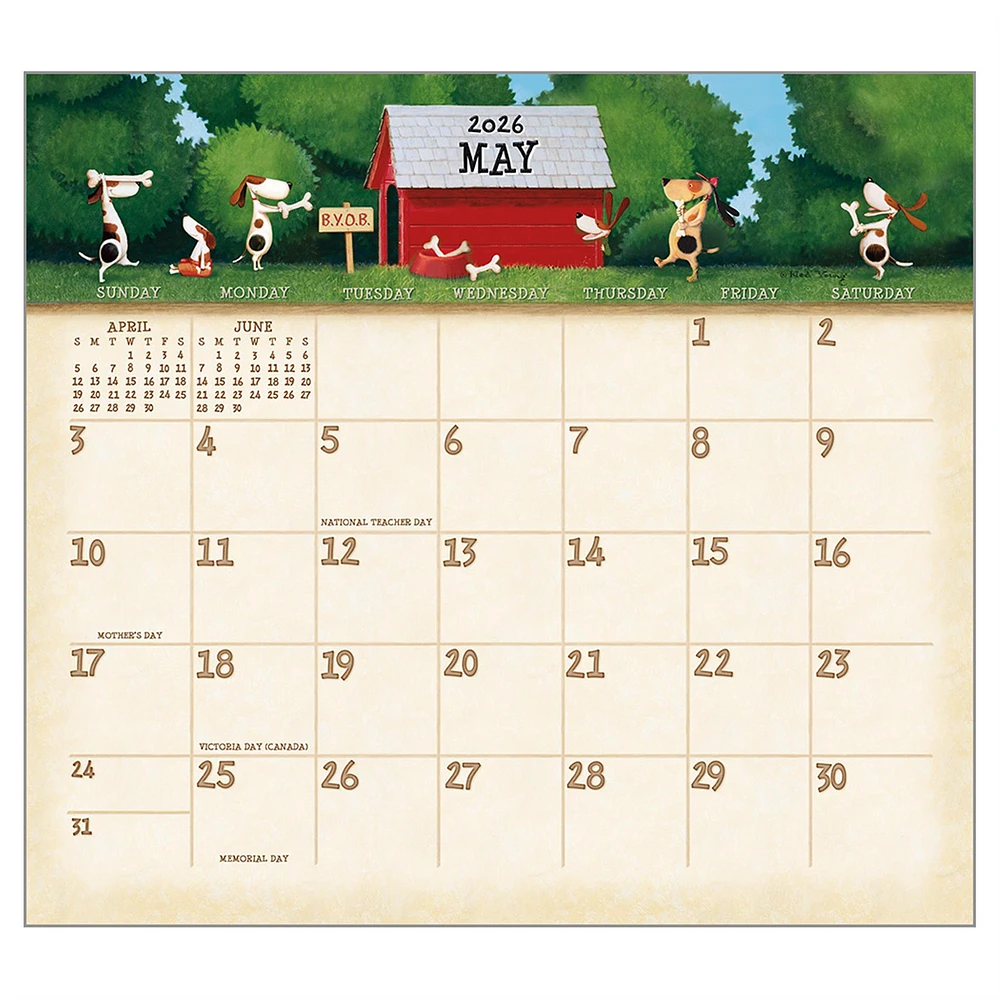 A Dogs Life 2026 Deluxe Wall Calendar