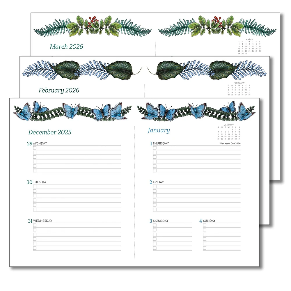 Greenery 2026 Weekly Engagement Calendar
