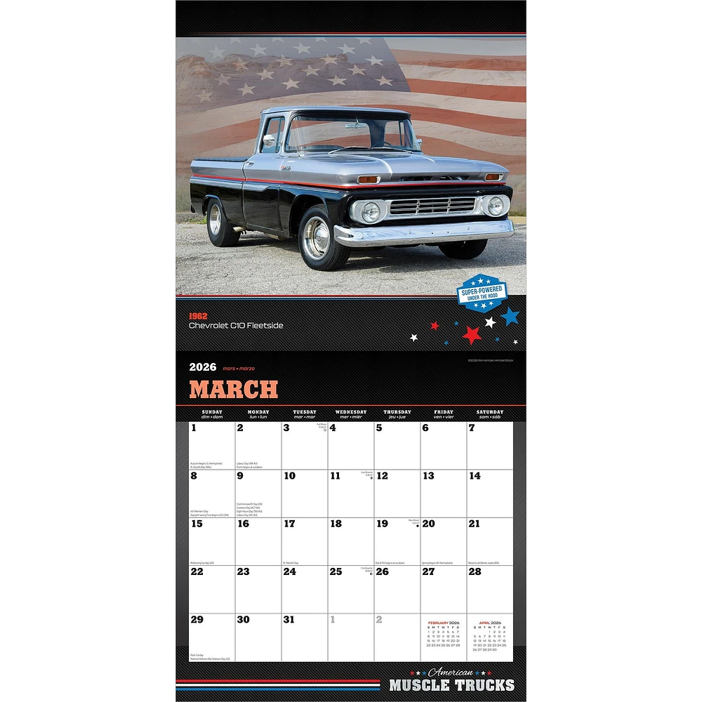 American Muscle Trucks 2026 Wall Calendar - Online Exclusive
