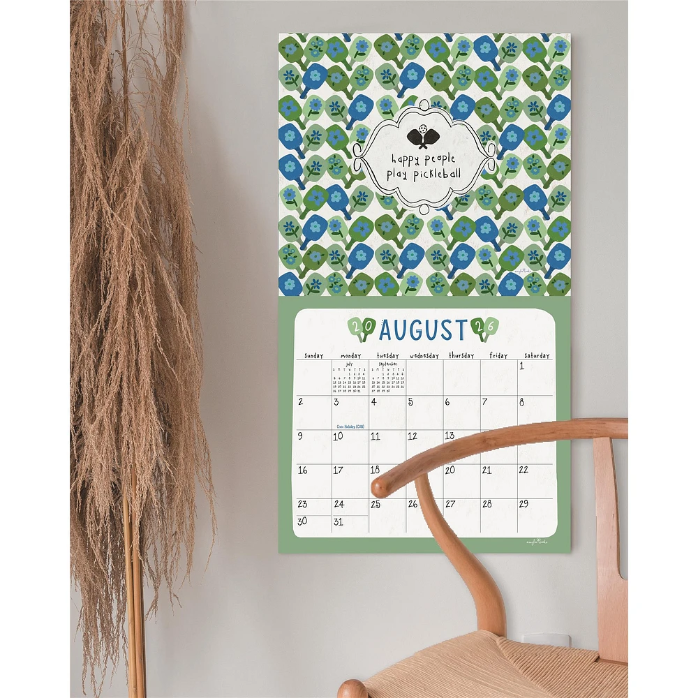 Pickleball 2026 Deluxe Wall Calendar - Online Exclusive