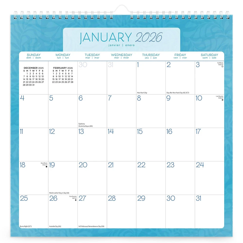 Seaside Currents 2026 Wall Calendar