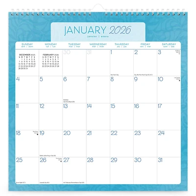 Seaside Currents 2026 Wall Calendar