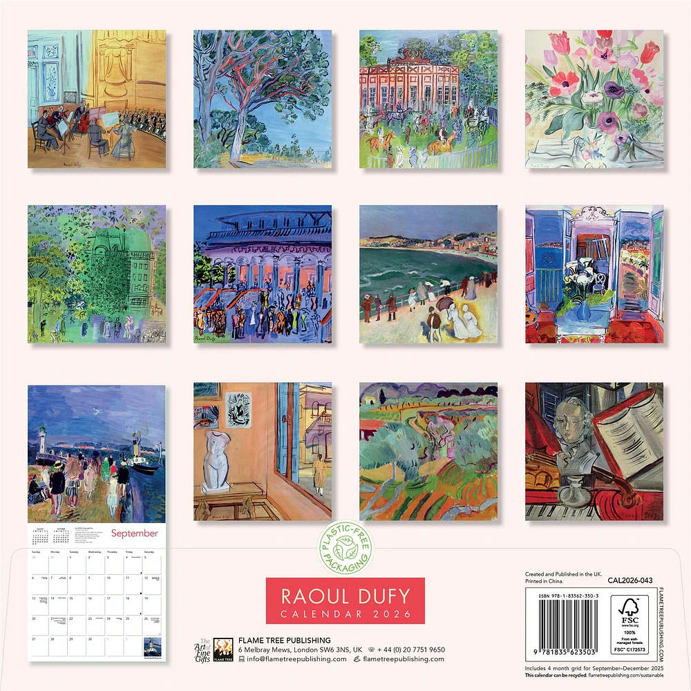 Raoul Dufy 2026 Wall Calendar - Online Exclusive
