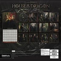 Game Of Thrones House Of The Dragon 2026 Wall Calendar