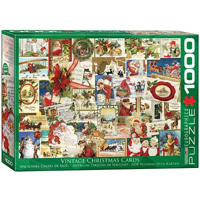 Vintage Christmas Cards Holiday 1000 Piece Puzzle