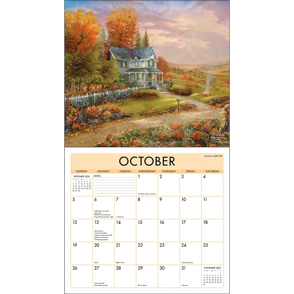 Kinkade Studios Deluxe Wall 2025 Calendar