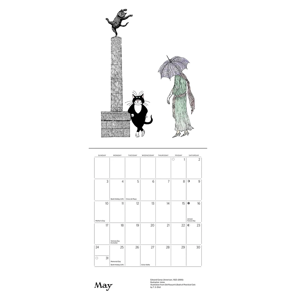 Edward Gorey 2026 Mini Calendar - Online Exclusive