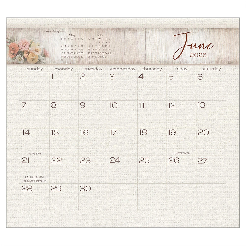 Living In The Light 2026 Deluxe Wall Calendar - Online Exclusive