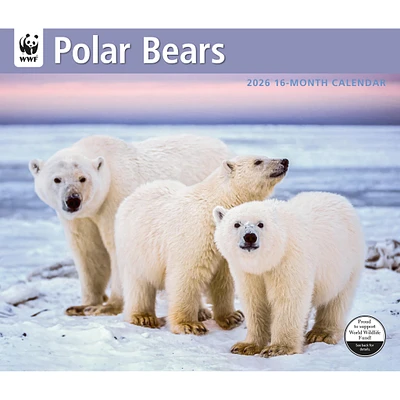 World Wildlife Fund Polar Bears 2026 Wall Calendar