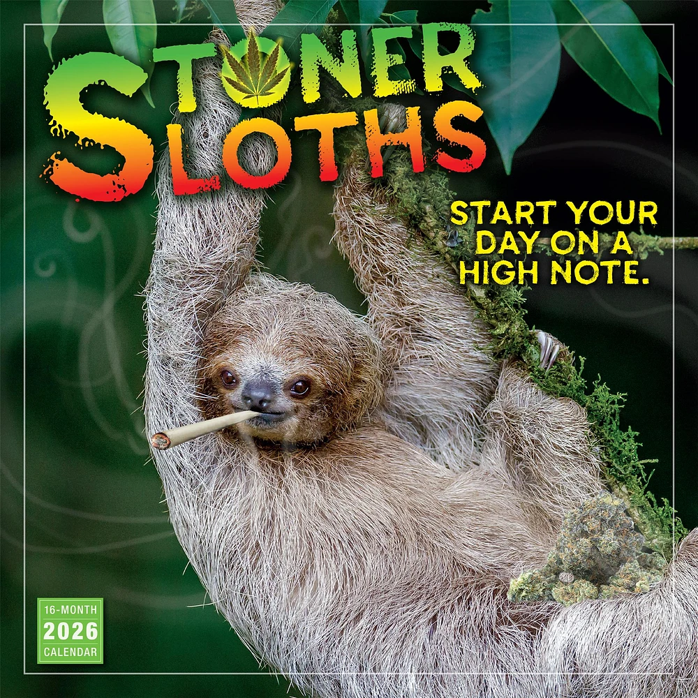 Stoner Sloths 2026 Wall Calendar