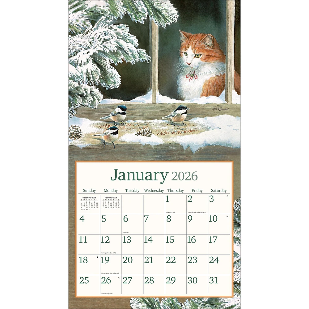 Cats In The Country 2026 Wall Calendar