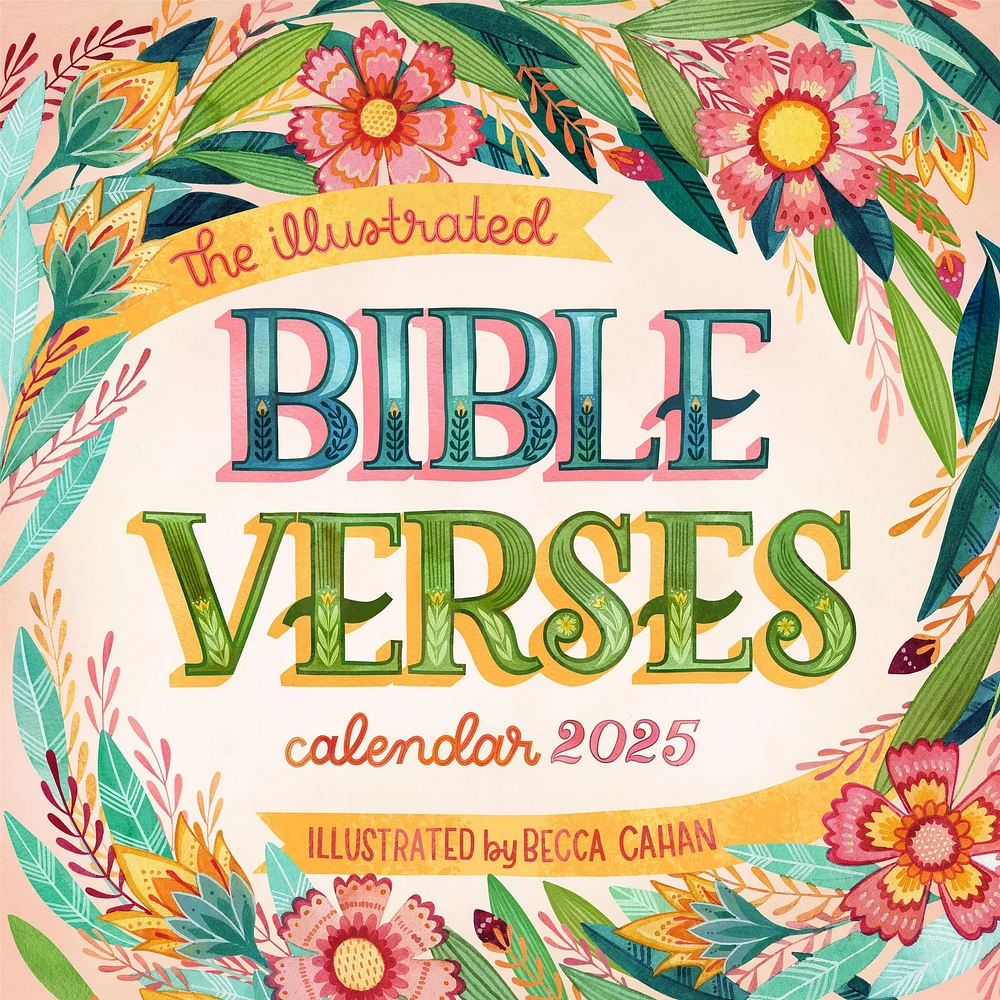 Bible Verses Illustrated Wall 2025 Calendar