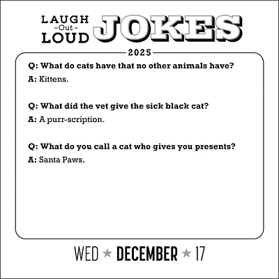 Laugh Out Loud Jokes Box 2025 Calendar - Online Exclusive