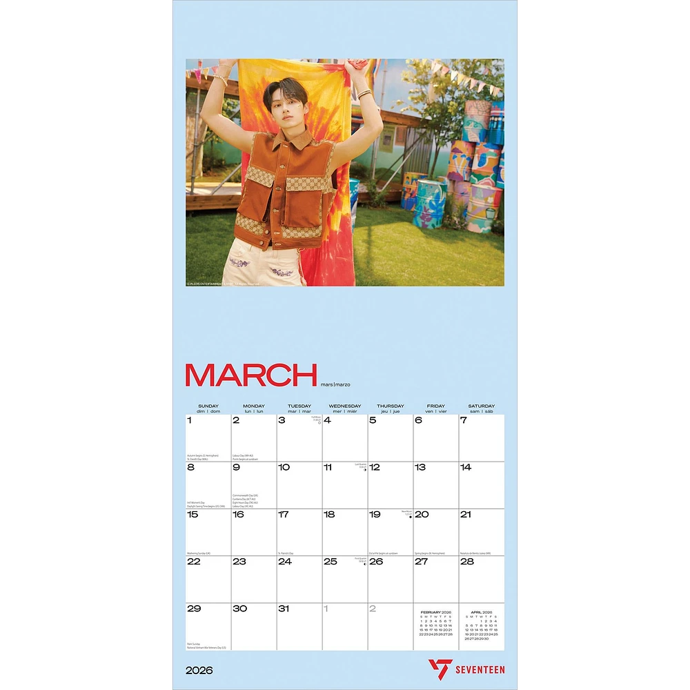 Seventeen 2026 Wall Calendar