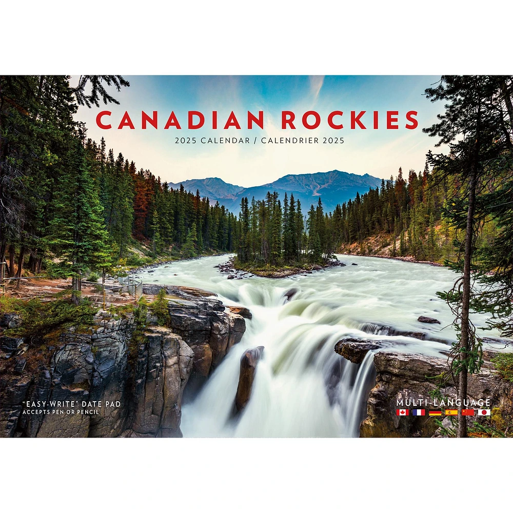 Canadian Rockies Multi Language Wall 2025 Calendar