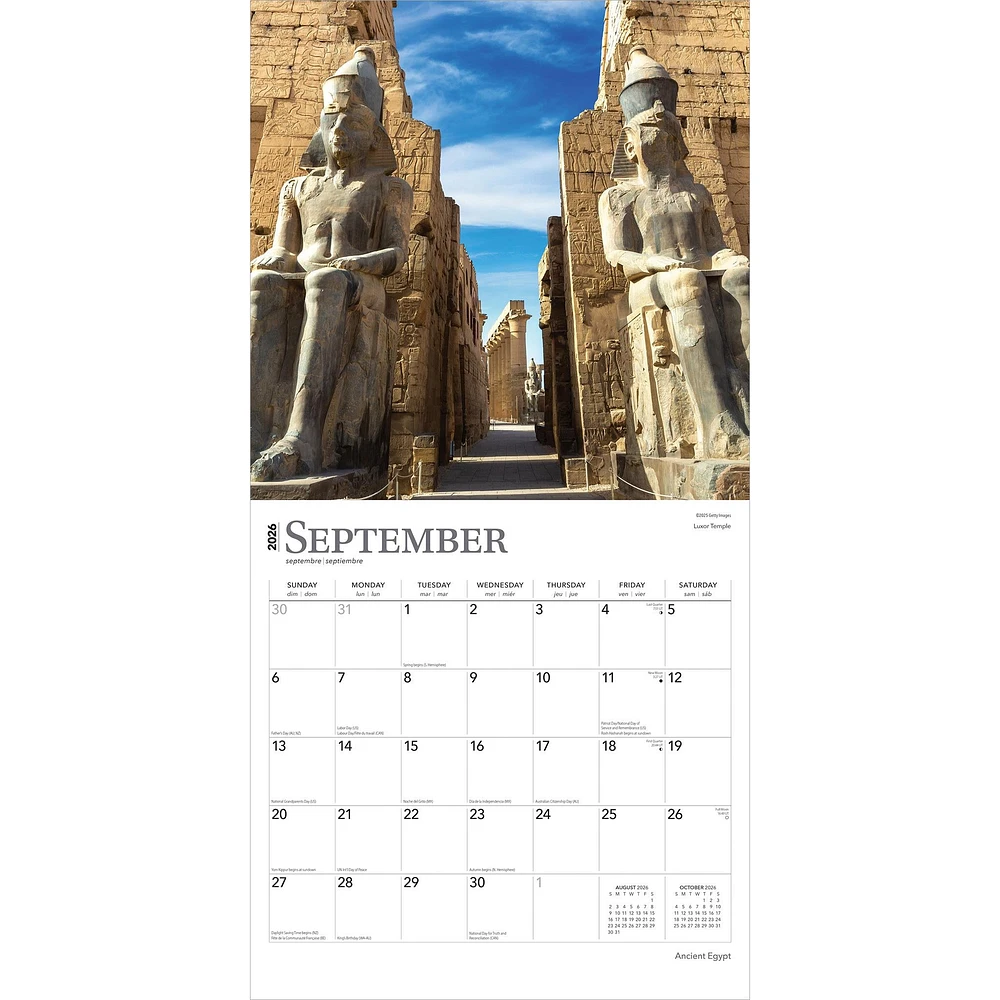 Ancient Egypt 2026 Wall Calendar - Online Exclusive