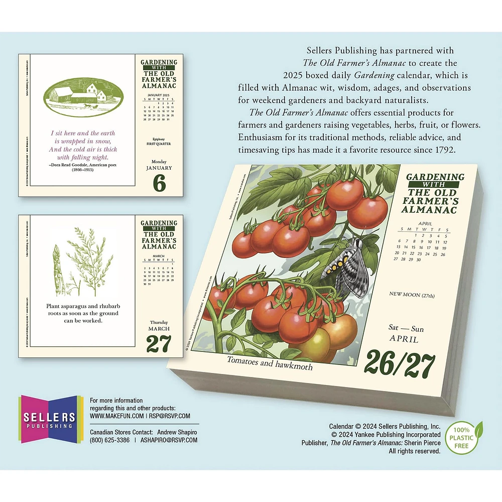 Old Farmers Almanac Gardening Box 2025 Calendar