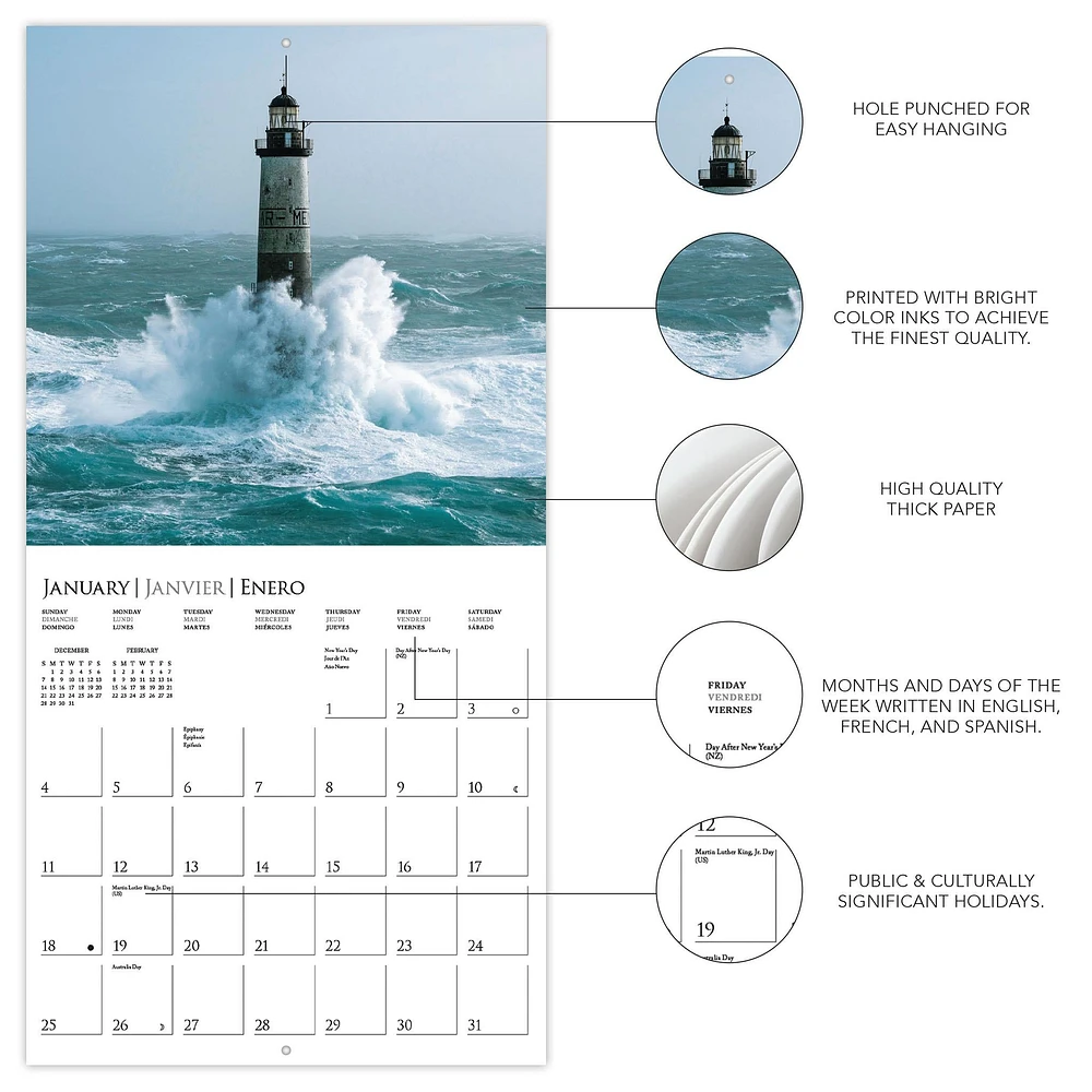 Lighthouses 2026 Wall Calendar - Online Exclusive