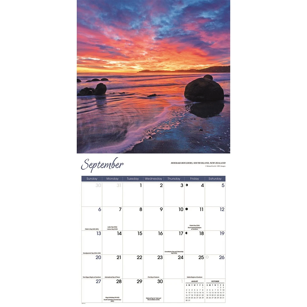 Sunrise Sunset 2026 Wall Calendar