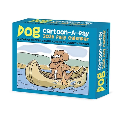 Dog Cartoon A Day By Jonny Hawkins 2026 Box Calendar - Online Exclusive