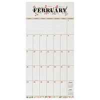 Big Grid Floral Wall 2025 Calendar