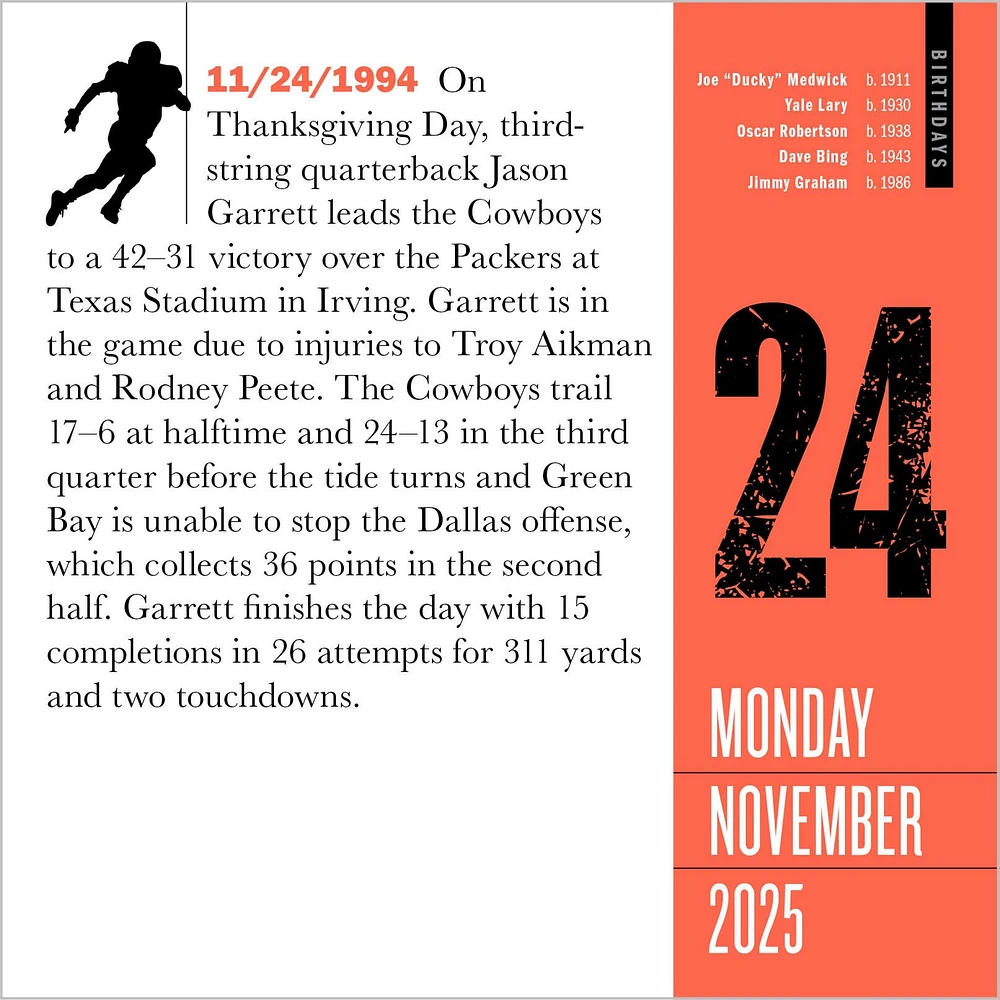 Sports Facts 365 Box 2025 Calendar