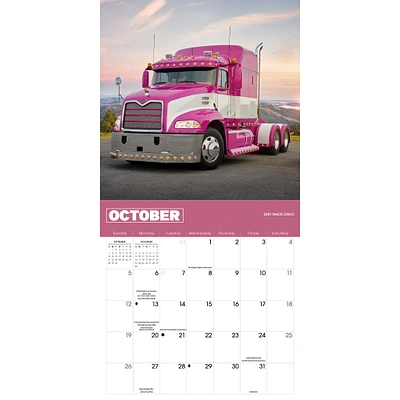 Trucks Wall 2025 Calendar